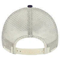 Women's New Era  Navy Toronto Maple Leafs 9FORTY A-Frame Knit Trucker Adjustable Hat