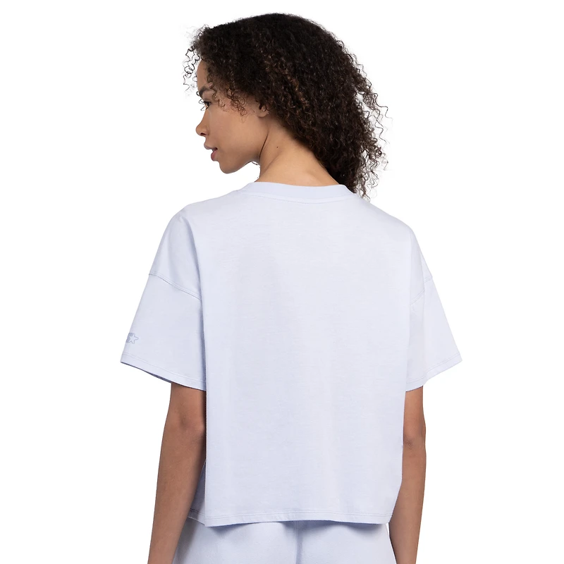 Women's Starter Blue Toronto Maple Leafs Cropped Pastels T-Shirt