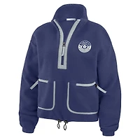 Women's WEAR by Erin Andrews  Blue Toronto Maple Leafs Polar Fleece Half-Zip Jacket