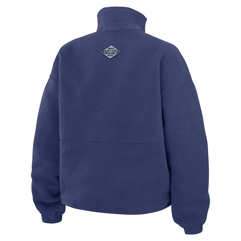 Women's WEAR by Erin Andrews  Blue Toronto Maple Leafs Polar Fleece Half-Zip Jacket