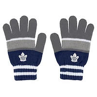 WEAR by Erin Andrews Ensemble gants et écharpe à rayures des Maple Leafs de Toronto pour femmes