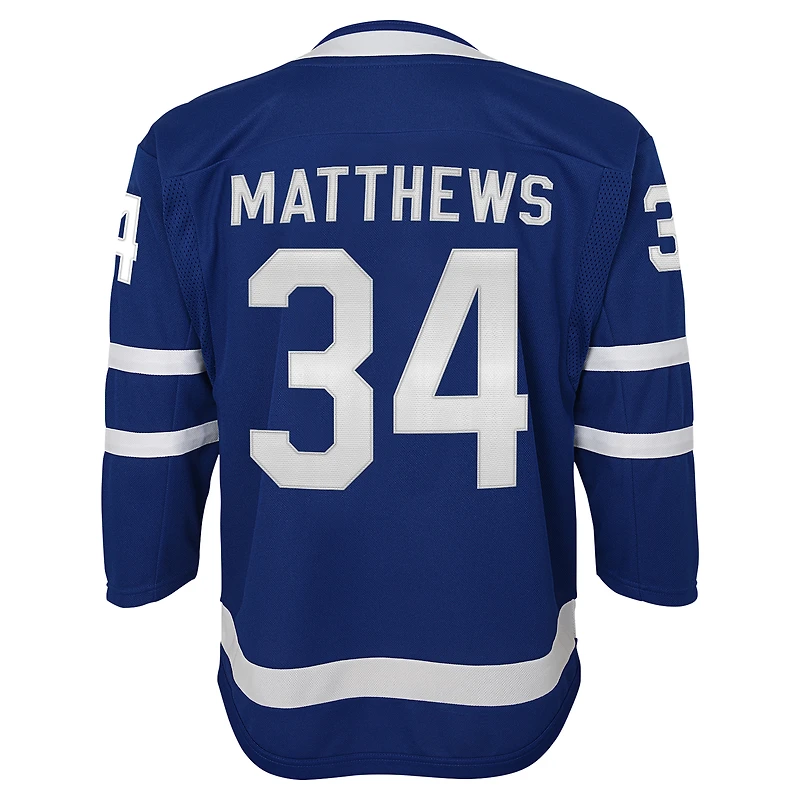 Maillot de joueur à domicile bleu Auston Matthews des Maple Leafs Toronto pour jeunes