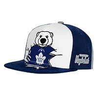 Casquette snapback Mitchell & Ness bleu marine pour enfant, mascotte des Maple Leafs de Toronto