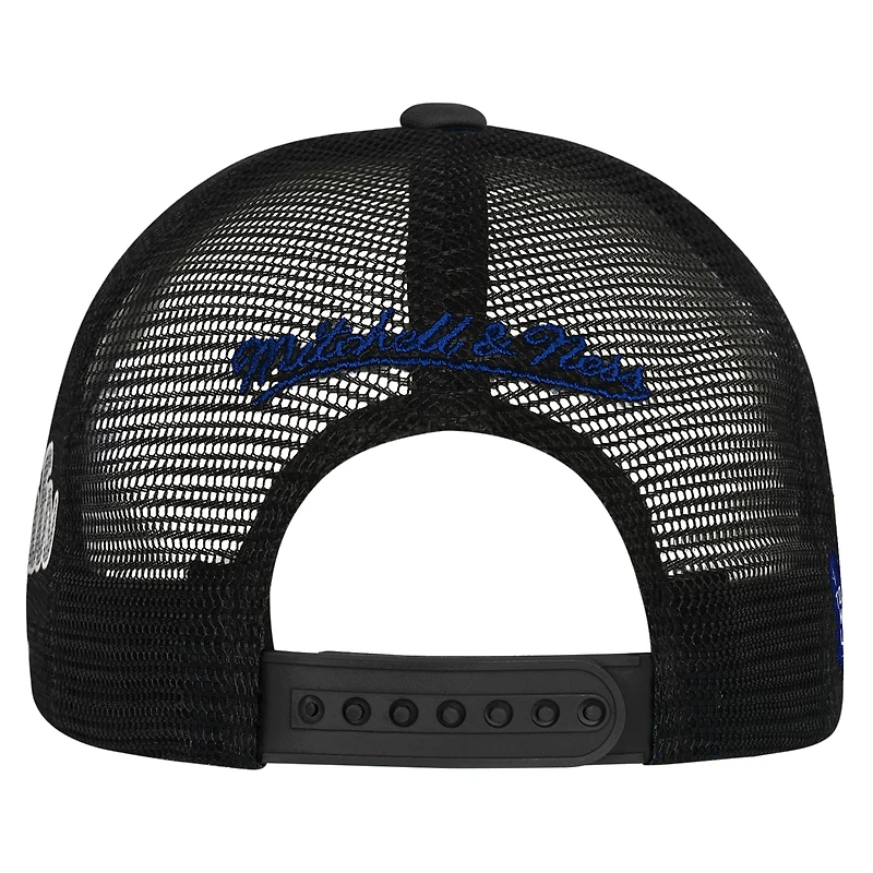 Casquette de camionneur ajustable blanche Mitchell & Ness pour jeunes, mascotte des Maple Leafs de Toronto
