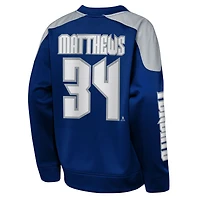 Sweat-shirt ras du cou bleu Auston Matthews des Maple Leafs de Toronto pour jeunes