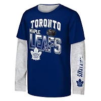 Youth Outerstuff  Blue/Heather Gray Toronto Maple Leafs Rally the Team 3-in-1 Combo T-Shirt Set