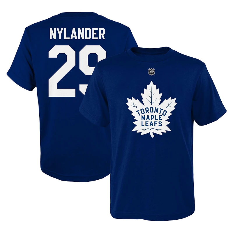 Youth William Nylander Blue Toronto Maple Leafs Name & Number T-Shirt