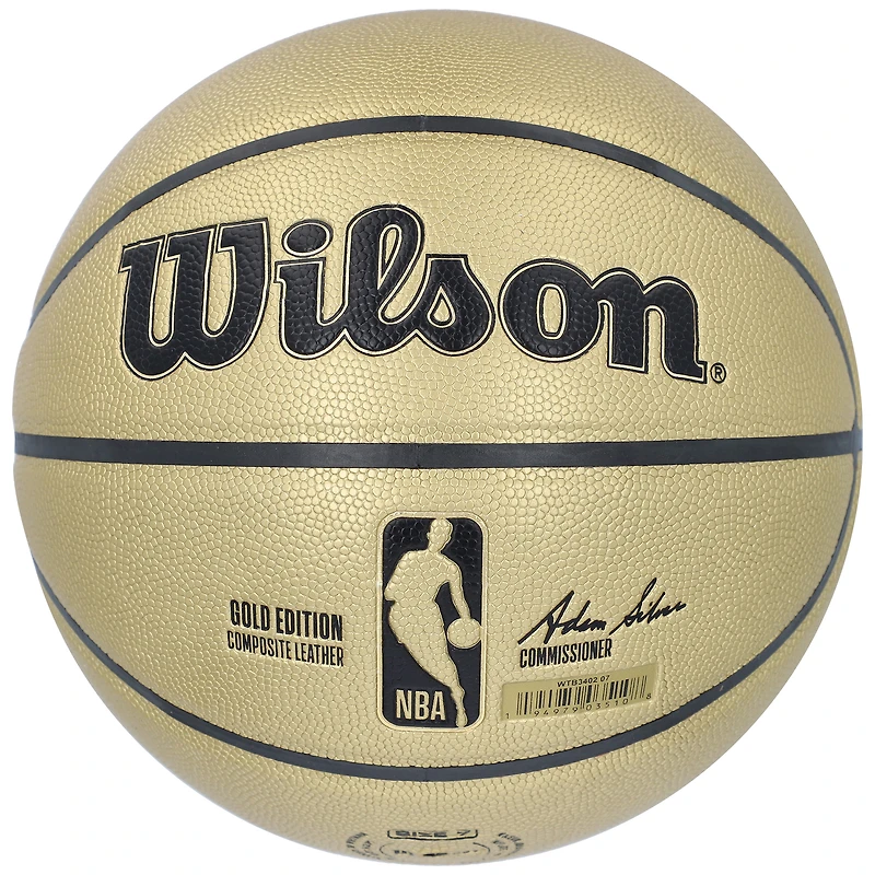 Ballon de basket Wilson Gold autographié par Brandon Ingram des Raptors de Toronto