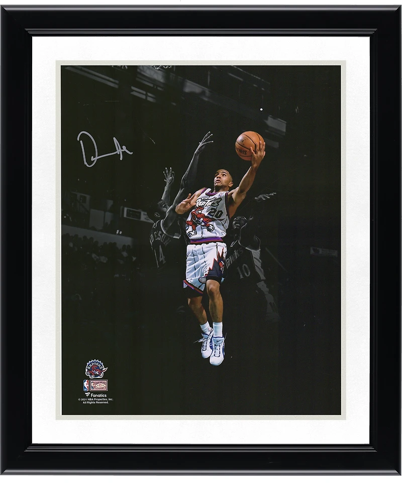 Damon Stoudamire Toronto Raptors Autographed 11" x 14" Spotlight Lay Up Photograph