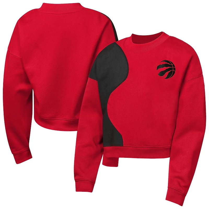 Girls Youth Outerstuff  Red Toronto Raptors Oversized Floater Sweatshirt