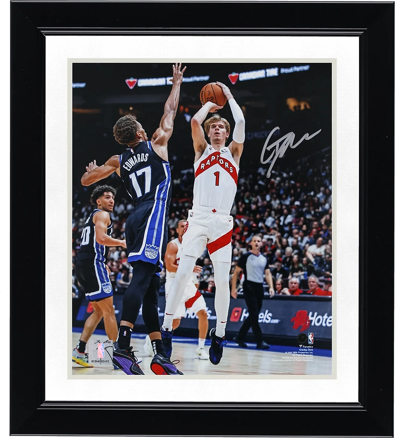 Gradey Dick Toronto Raptors Autographed 8" x 10" Jump Shot vs. Kings Photograph