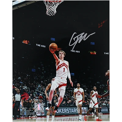 Gradey Dick Toronto Raptors Autographed 8" x 10" Layup vs. Spurs Photograph