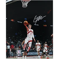 Gradey Dick Toronto Raptors Autographed 8" x 10" Layup vs. Spurs Photograph