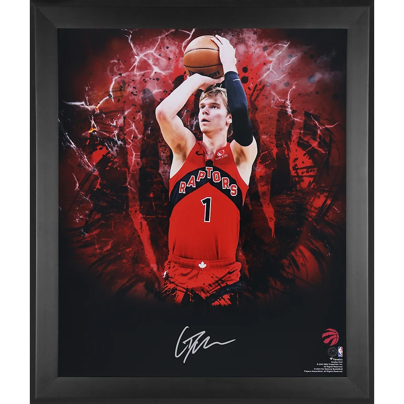 Photographie encadrée autographiée de 20" x 24" de Gradey Dick des Toronto Raptors