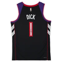 Maillot Nike Classic Swingman violet autographié par Gradey Dick des Toronto Raptors