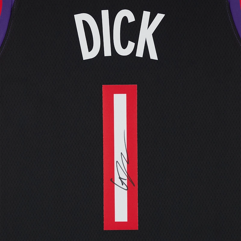 Maillot Nike Classic Swingman violet autographié par Gradey Dick des Toronto Raptors
