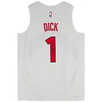 Maillot Swingman Nike blanc autographié par Gradey Dick des Toronto Raptors