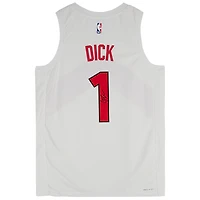 Gradey Dick Toronto Raptors Autographed White Nike Association Edition Swingman Jersey