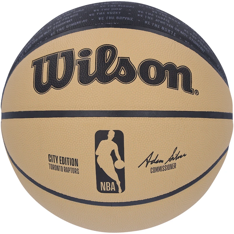 Gradey Dick Toronto Raptors Autographed Wilson 2023/24 City Edition Collectors Basketball