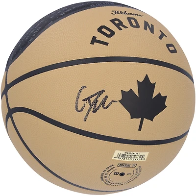 Gradey Dick Toronto Raptors Autographed Wilson 2023/24 City Edition Collectors Basketball