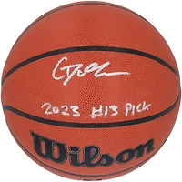 Gradey Dick Toronto Raptors Autographed  Wilson Authentic Series Indoor/Outdoor Basketball with "2023 #13 Pick" Inscription