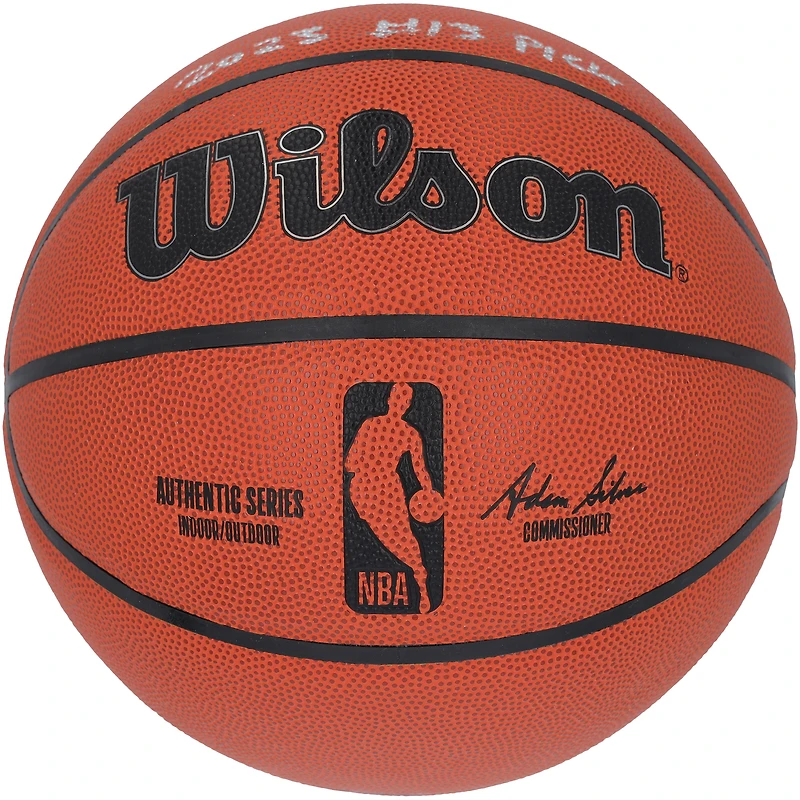 Gradey Dick Toronto Raptors Autographed  Wilson Authentic Series Indoor/Outdoor Basketball with "2023 #13 Pick" Inscription