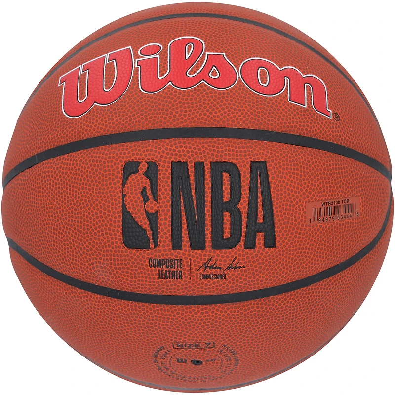 Ballon de basket-ball Wilson autographié par Gradey Dick des Toronto Raptors avec l'inscription « 2023 #13 Pick »