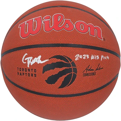 Logo de l'équipe Wilson autographié par Gradey Dick Toronto Raptors