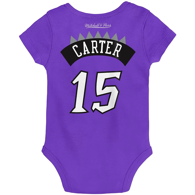 Infant Mitchell & Ness Vince Carter Purple Toronto Raptors Hardwood Classics Name Number Body