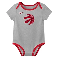 Infant Nike Toronto Raptors Three-Pack Bodysuit Set