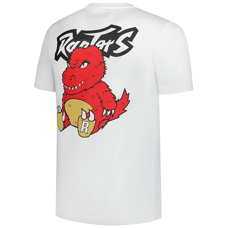 T-shirt en peluche blanc pour homme Mitchell & Ness Toronto Raptors