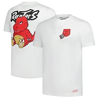 T-shirt en peluche blanc pour homme Mitchell & Ness Toronto Raptors