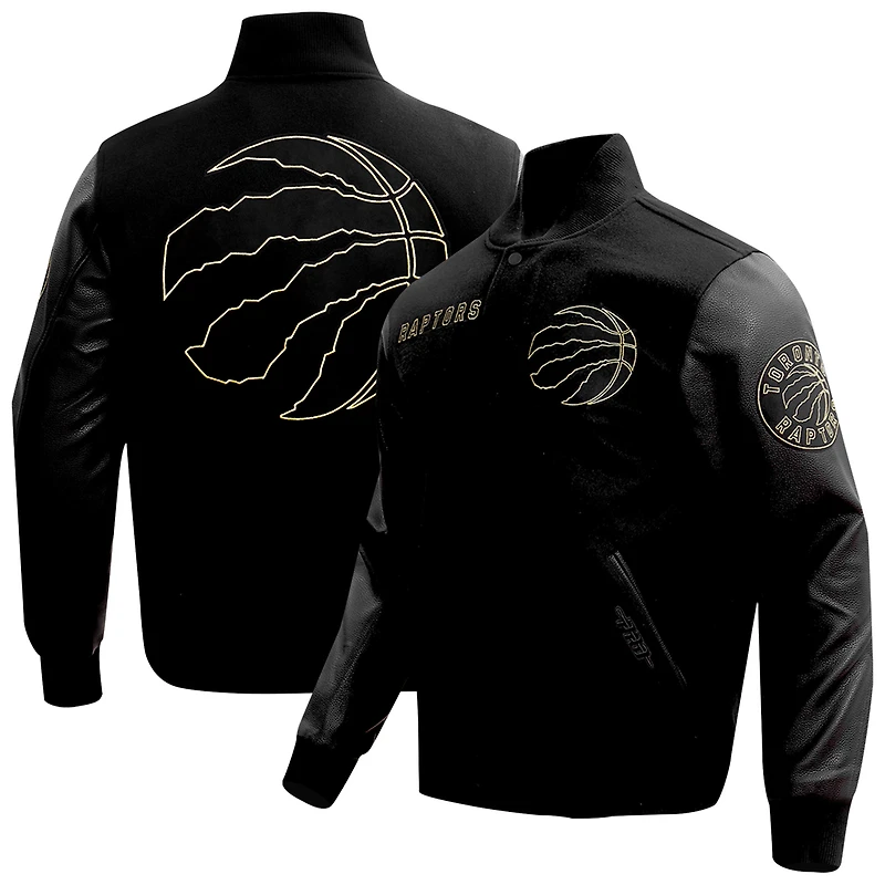 Veste universitaire entièrement zippée Pro Standard noire Toronto Raptors pour homme