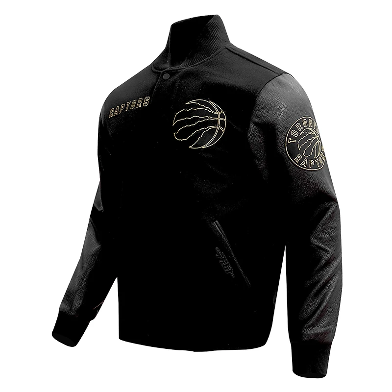 Veste universitaire entièrement zippée Pro Standard noire Toronto Raptors pour homme