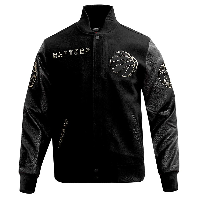 Veste universitaire entièrement zippée Pro Standard noire Toronto Raptors pour homme