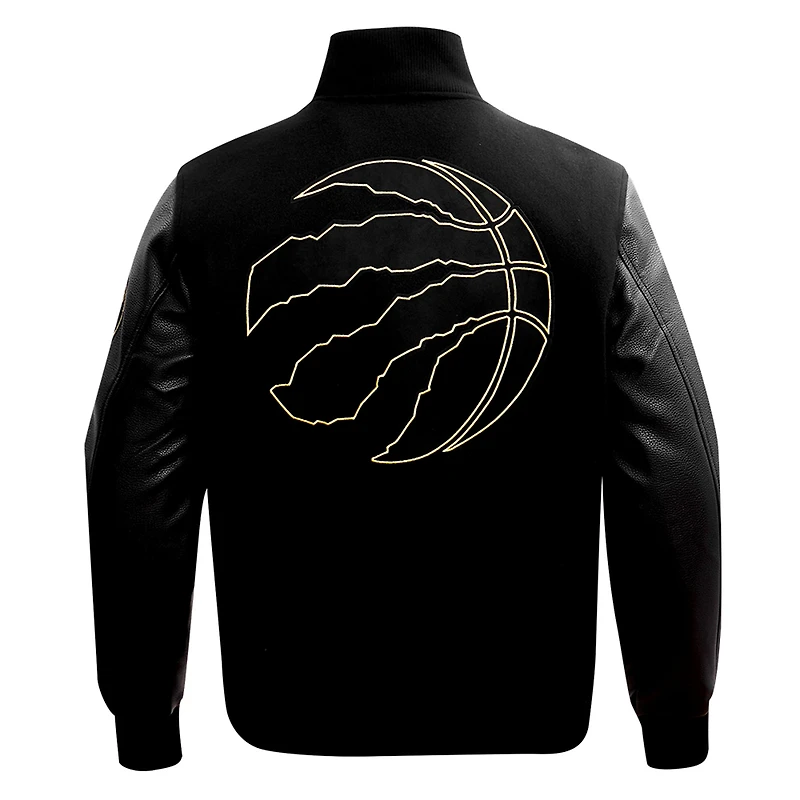 Veste universitaire entièrement zippée Pro Standard noire Toronto Raptors pour homme