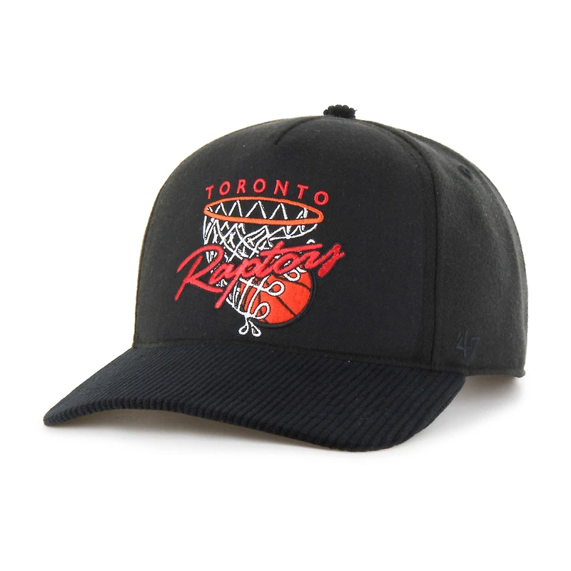 Men's '47 Black Toronto Raptors Nothing But Net Hitch Adjustable Hat