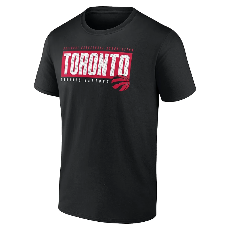 T-shirt noir pour homme des Raptors de Toronto