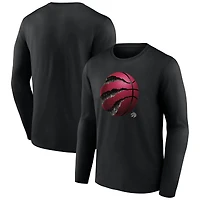 Men's  Black Toronto Raptors Midnight Mascot Long Sleeve T-Shirt