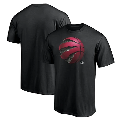 T-shirt noir pour homme avec mascotte des Raptors de Toronto