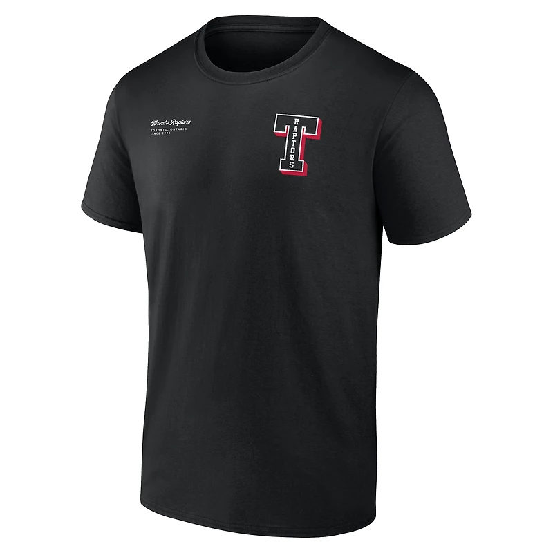 T-shirt noir pour homme des Toronto Raptors Split Zone