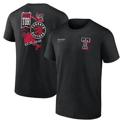 Men's  Black Toronto Raptors Split Zone T-Shirt