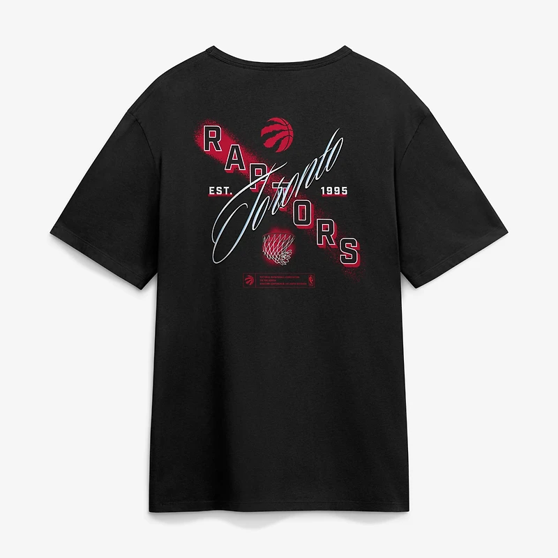 T-shirt noir pour homme des Raptors de Toronto, début saison