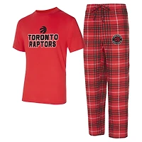 Men's Concepts Sport  Red/Black Toronto Raptors Vector Top & Flannel Pants Sleep Set