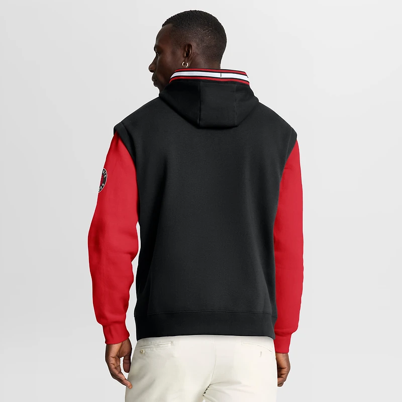 Men's Fanatics Black/Red Toronto Raptors Half Court Shot Clock Fastbreak Hoodie
