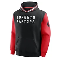 Men's Fanatics  Black/Red Toronto Raptors Half Court Shot Clock Fastbreak Hoodie