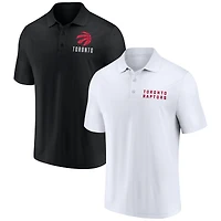 Ensemble polo Fanatics noir et blanc Toronto Raptors Lockup pour homme