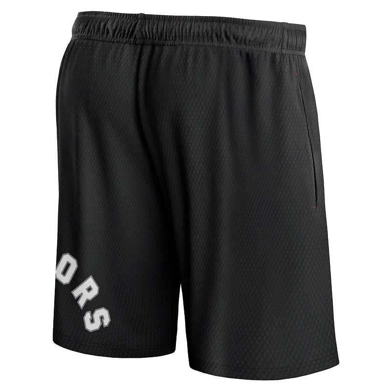 Men's Fanatics Black Toronto Raptors Free Throw Mesh Shorts