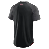 T-shirt d'entraînement de passe entrante Fanatics noir pour hommes des Toronto Raptors