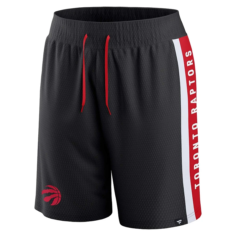 Short en maille emblématique noir des Raptors de Toronto Fanatics pour hommes
